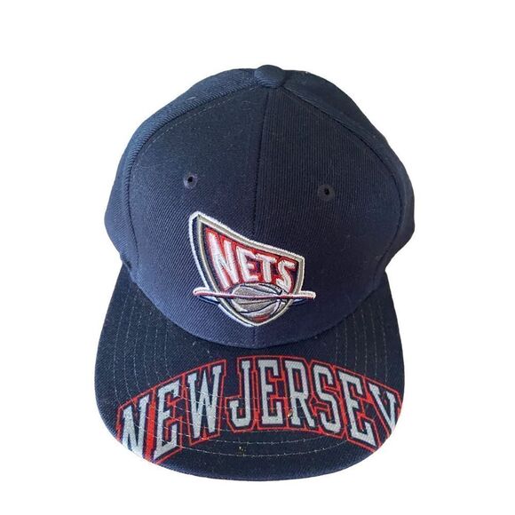 NBA, Mitchell & Ness men’s New Jersey nets, blue hand with classic hat - Picture 1 of 7